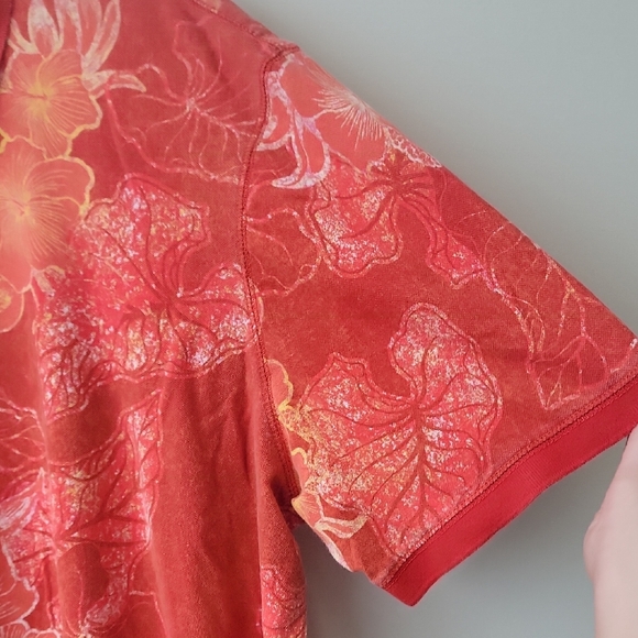 Saddlebred Orange and White Hawaiian Polo Shirt - Picture 6 of 13